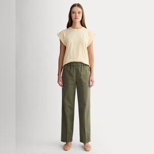 Everlane The Easy Pant, Kalamata Olive Green, Organic Cotton Size 2, like new